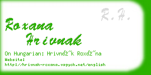 roxana hrivnak business card